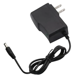Black plastic rapid charger with coiled cord and cylindrical dc plug for dp4801 dp2400 dp2600 dp3400 single charging