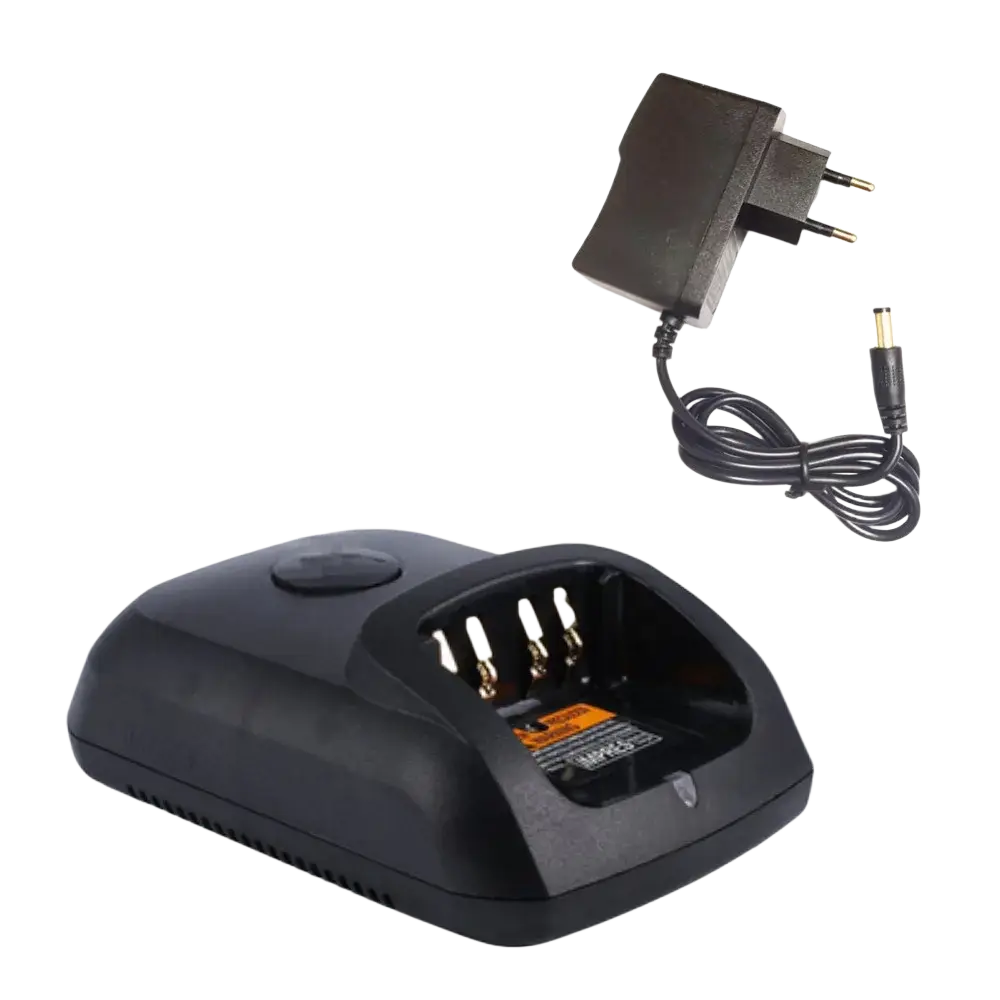 Black plastic rapid charger with four gold contacts and european power adapter for dp4801 dp2400 dp2600 dp3400 single charging