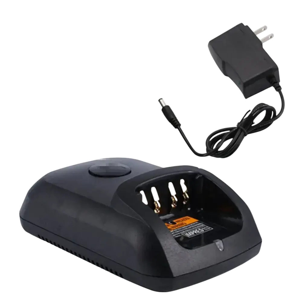 Black plastic multi-slot rapid charger with integrated power adapter for dp4801 dp2400 dp2600 dp3400 single charging