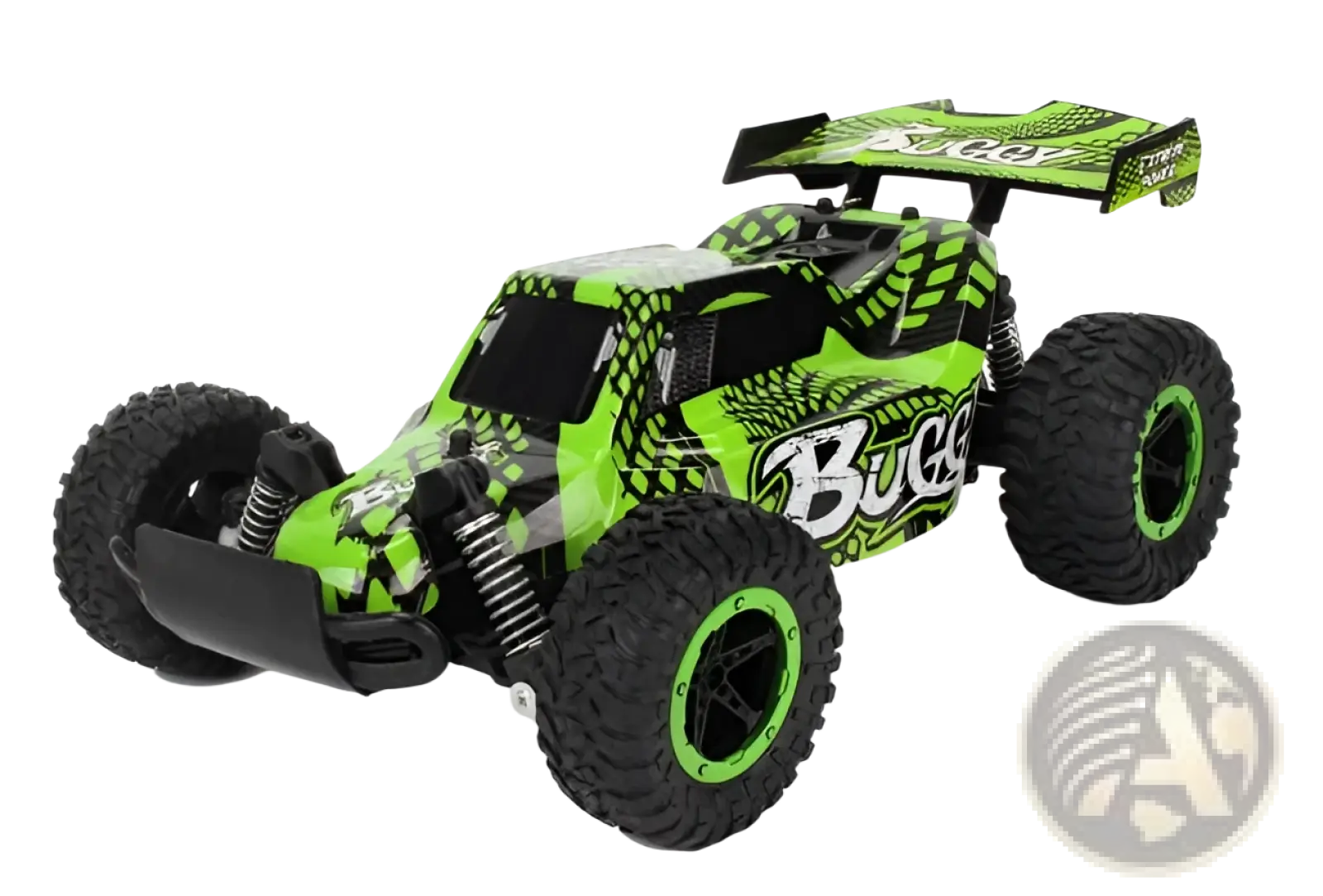 Rc drift car mad phantom off-road buggy 2.4g in vibrant green and black with bold branding and rugged tires
