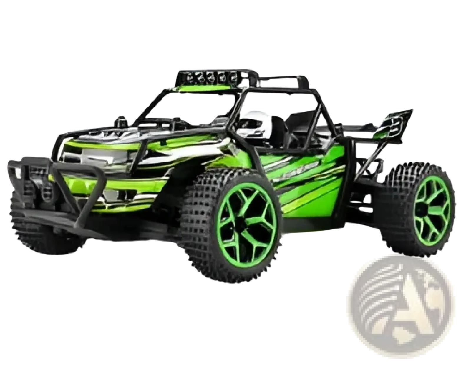 Rc drift car mad phantom off-road buggy 2.4g in green and black with rugged tires and detailed chassis