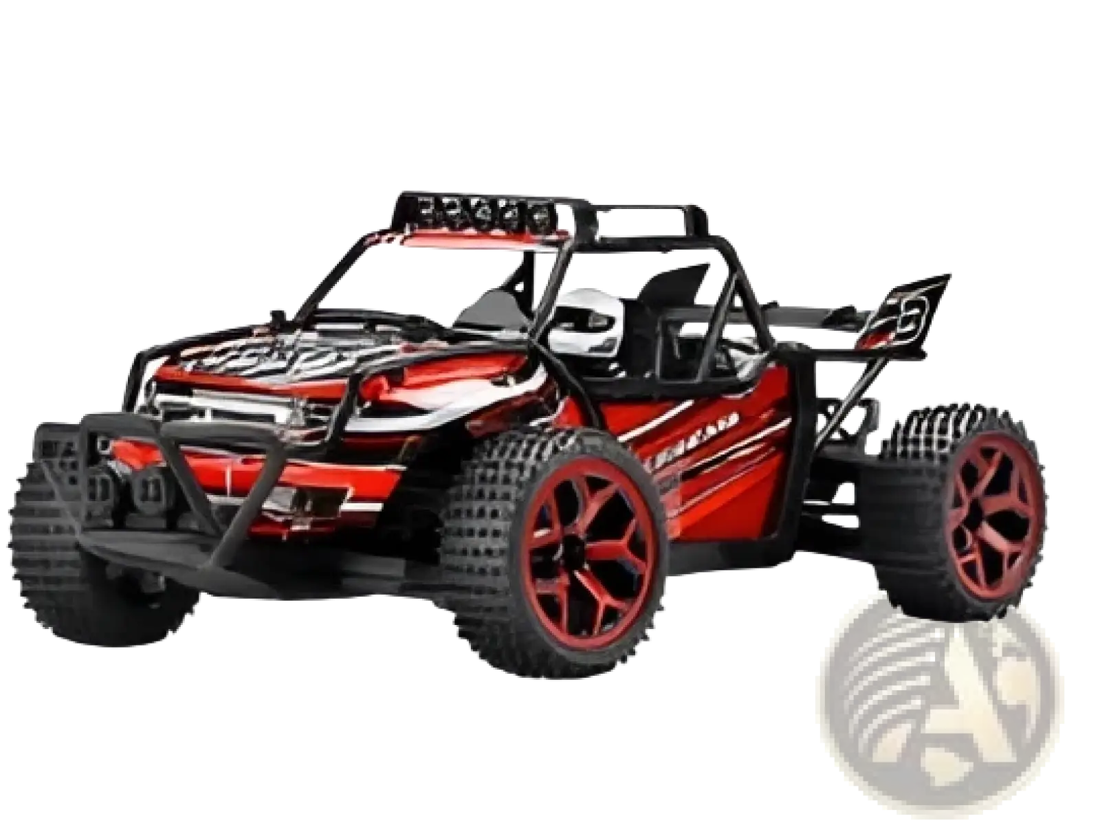 Rc drift car mad phantom off-road buggy 2.4g in red and black with rugged tires and reinforced frame for rough terrain