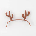 Brown plastic reindeer antler headband featured with kids animal digital alarm clock with night light and temp display