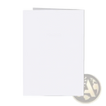 A plain white folded recordable voice greeting card with a minimalist design for wedding diy audio messages