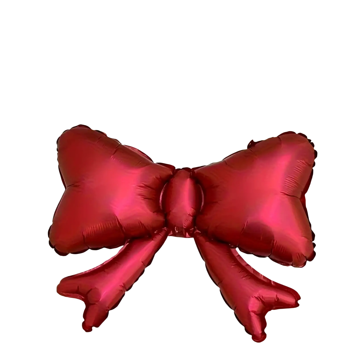 A shiny red metallic bow balloon from an 8pcs set for wedding birthday bachelorette party decorations