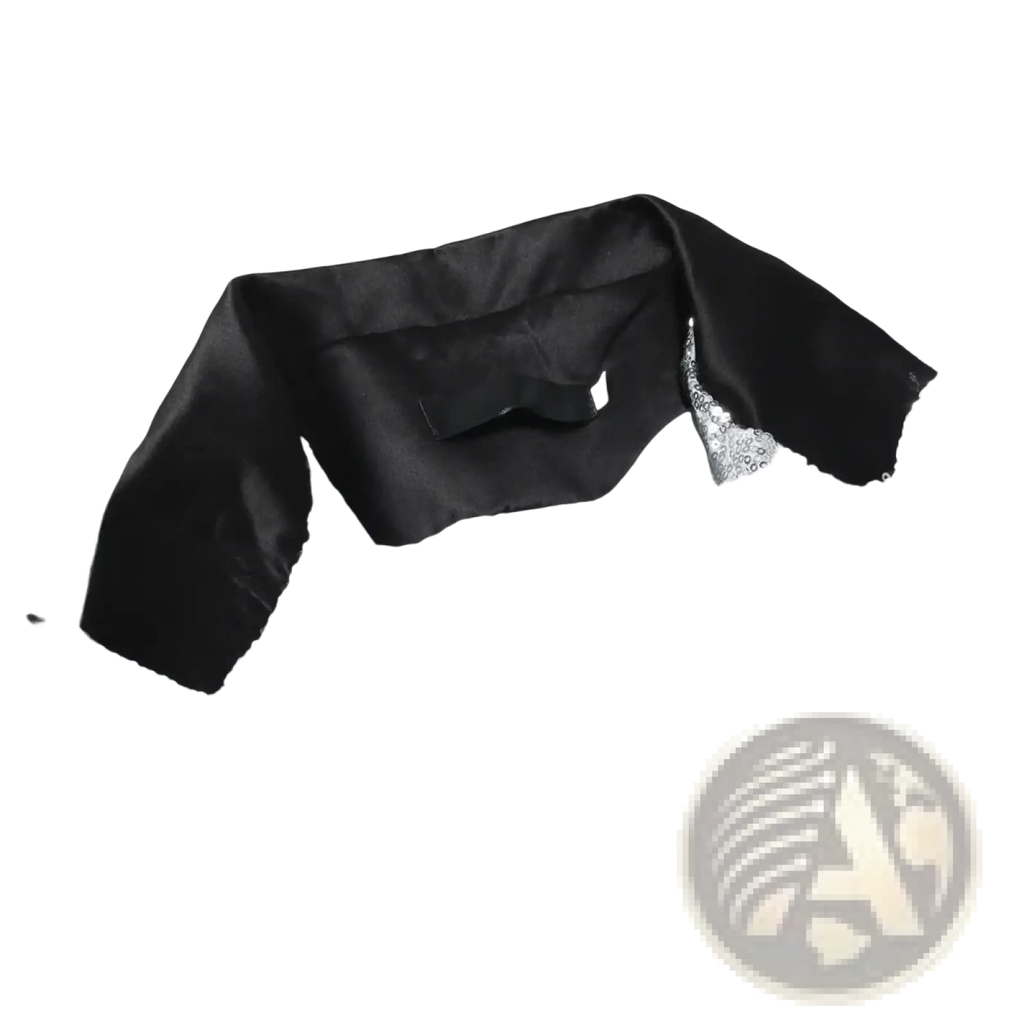 Silver sequined men’s party blazer with black satin collar and trim highlighting elegant evening wear