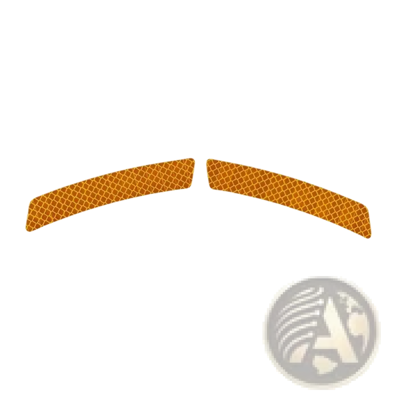 Reflective car door edge guard strips with orange diamond-patterned reflective safety surface for improved visibility