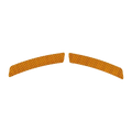 Reflective car door edge guard strips with orange diamond-patterned reflective safety surface for improved visibility