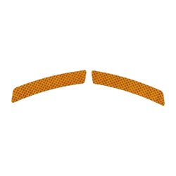 Reflective car door edge guard strips with orange diamond-patterned reflective safety surface for improved visibility