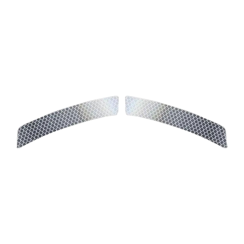 Reflective car door edge guard strips with silver reflective diamond-patterned safety strips for enhanced visibility