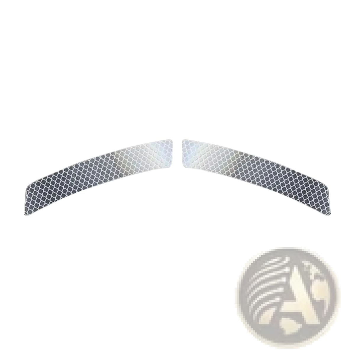 Reflective car door edge guard strips with silver reflective diamond-patterned safety strips for enhanced visibility