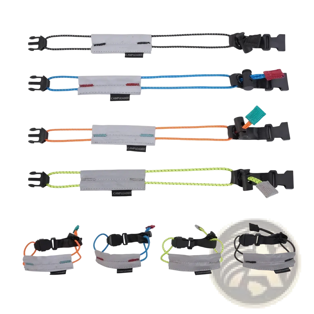Campleader reflective safety bands adjustable wrist straps in orange blue yellow and black for arm and ankle use