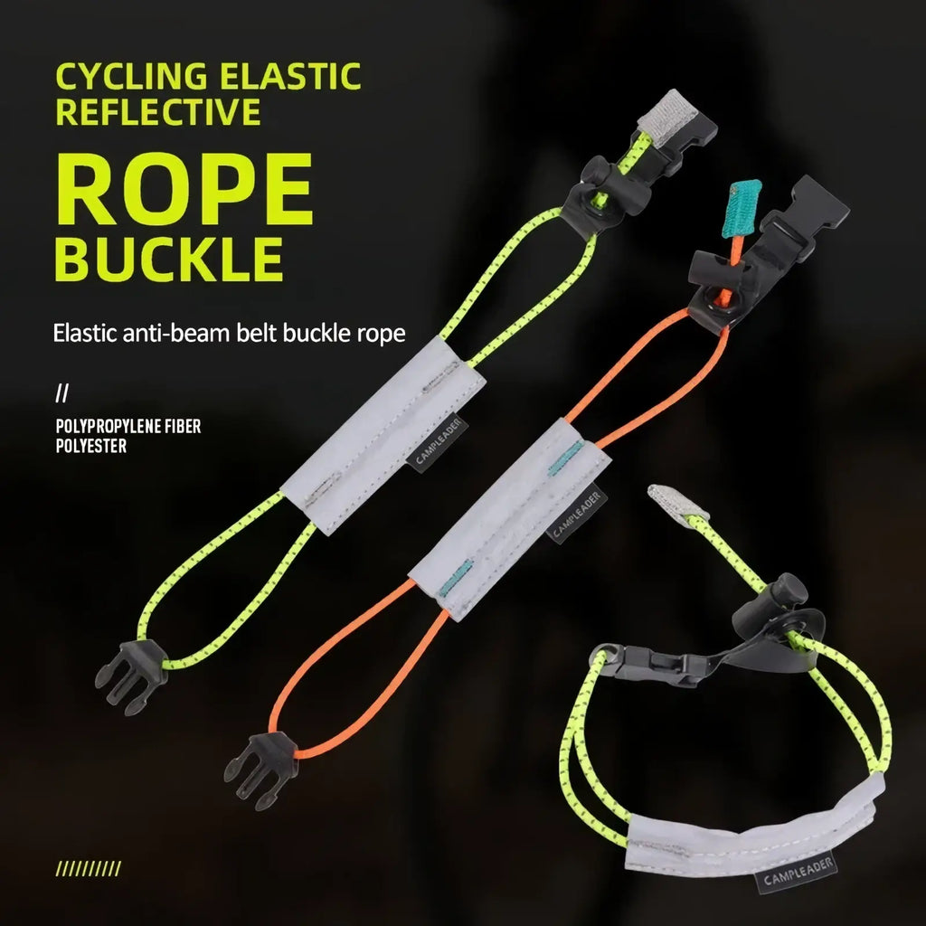 Reflective safety bands adjustable arm ankle straps with neon green and orange elastic ropes and black plastic buckles