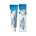 South moon gentx relief cream in white and blue tube with box showing a person applying the neck soothing formula