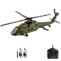 Olive green and black remote control helicopter model wltoys k170 black hawk with remote controller for outdoor use