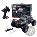 Black 1 16 scale gantry remote control high speed off-road jeep toy with rugged tires and roof rack by auchi