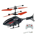 Black and red cexceed remote control induction helicopter with orange blades featuring led light and optimized charging time and flight time