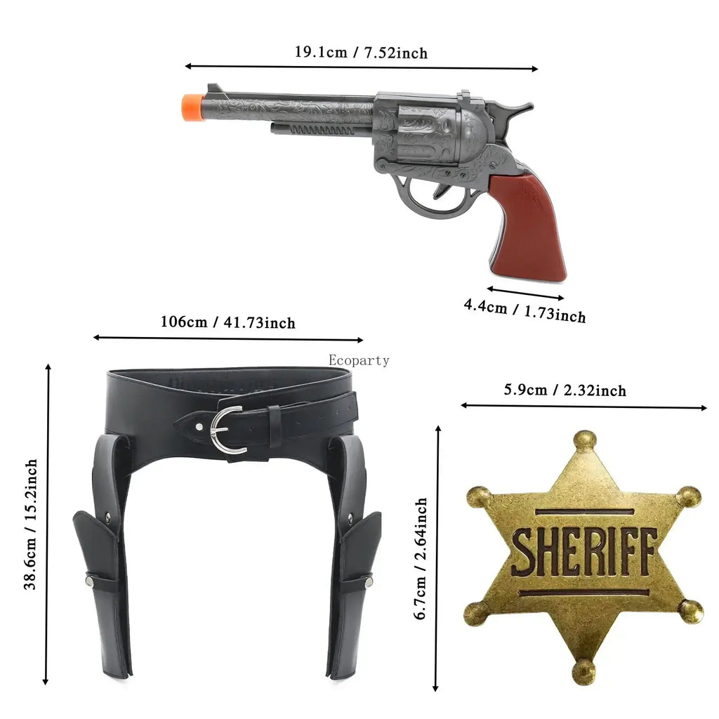 Silver revolver with red grip and engraved detailing in renaissance cowboy double belt revolver holster for waistband renaissance cowboy use