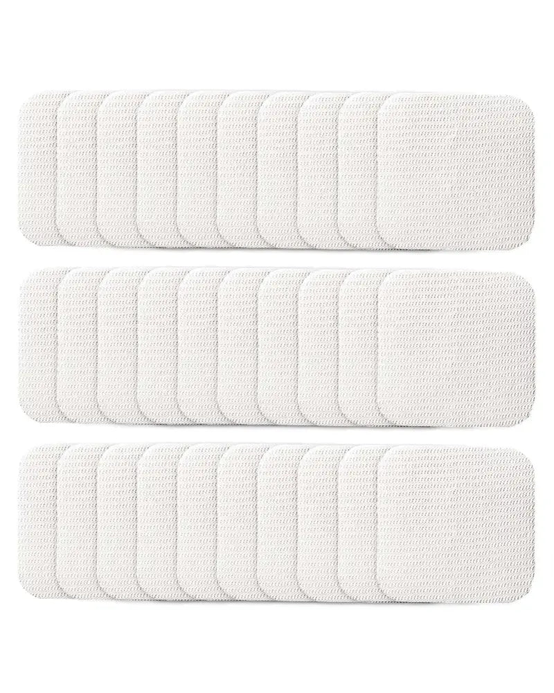 Hypoallergenic adhesive replacement discs white soft textured square microfiber cleaning pads 30 pack for spot magnets
