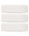 Hypoallergenic adhesive replacement discs white soft textured square microfiber cleaning pads 30 pack for spot magnets