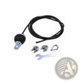 Adjustable black rubber-coated gym cable wire rope with metal clamps and wrench 2m for pulley system replacement