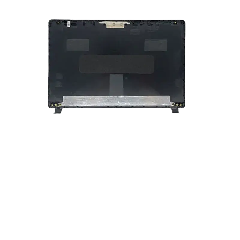 Black plastic laptop screen bezel with silver metal hinge brackets and screws for acer aspire 3 n19c1 a315-42 a315-54