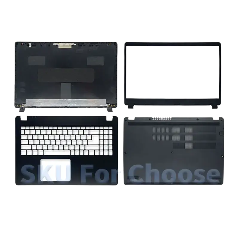 Replacement housing case for acer aspire 3 a315-42 a315-54 n19c1 with black plastic laptop shell keyboard and touchpad assembly