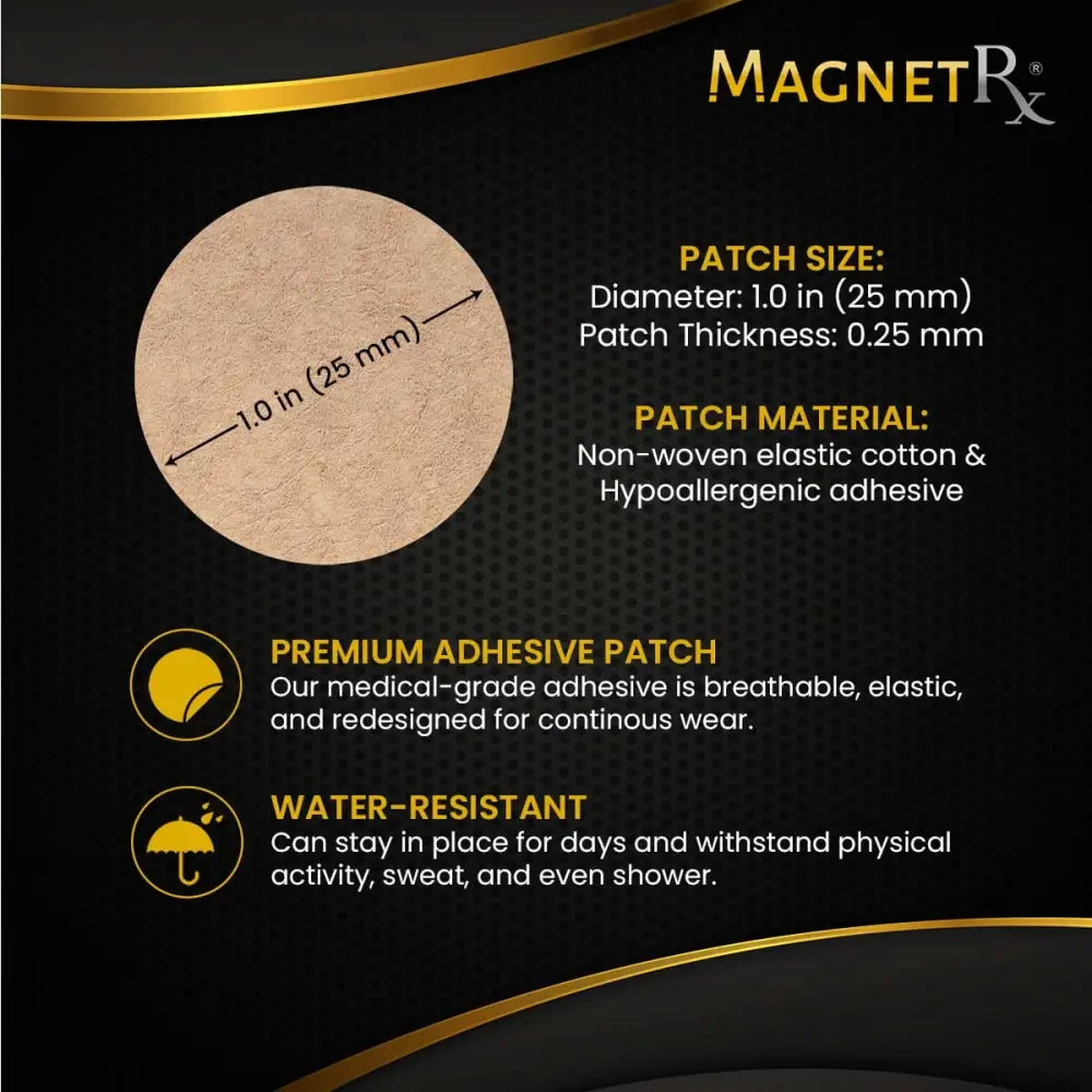 Beige circular waterproof adhesive replacement patch made of non-woven elastic cotton for spot magnets continuous wear