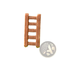 A rustic miniature wooden ladder with five rungs for resin bunny figurine easter garden and cake decor