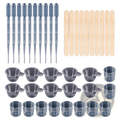Clear plastic measuring cups with handles and graduated markings for resin mixing casting tools kit in jewelry making