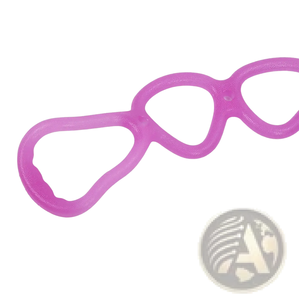 Resistance band purple flexible looped pink plastic with 7 hole design for yoga pull rope exercises