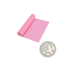 Pink elastic resistance band smooth flexible with uniform matte finish for fitness training and exercise use