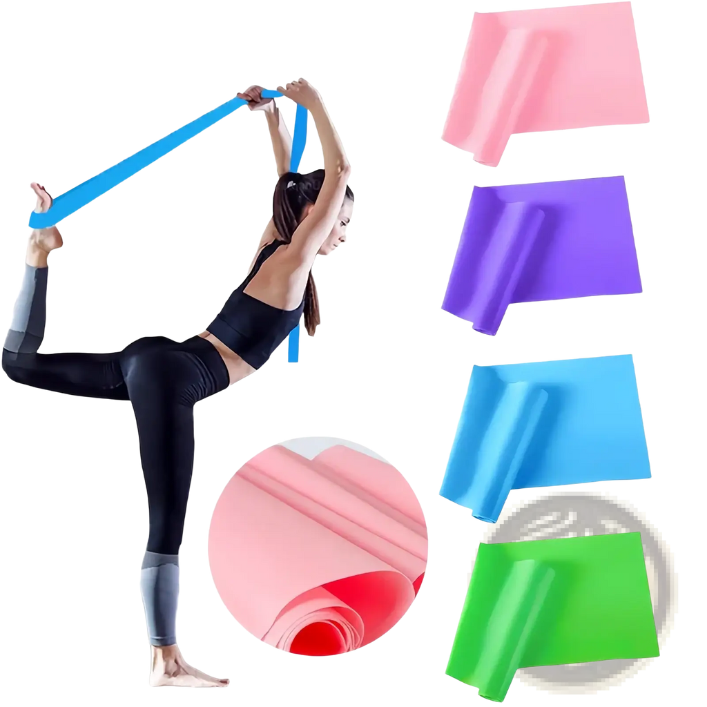 Blue elastic resistance band for fitness training made of durable material in resistance bands pink elastic series