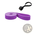 Purple resistance band with black handle and roller rated 40-90 lbs from resistance bands set 5-120 lbs for home workout