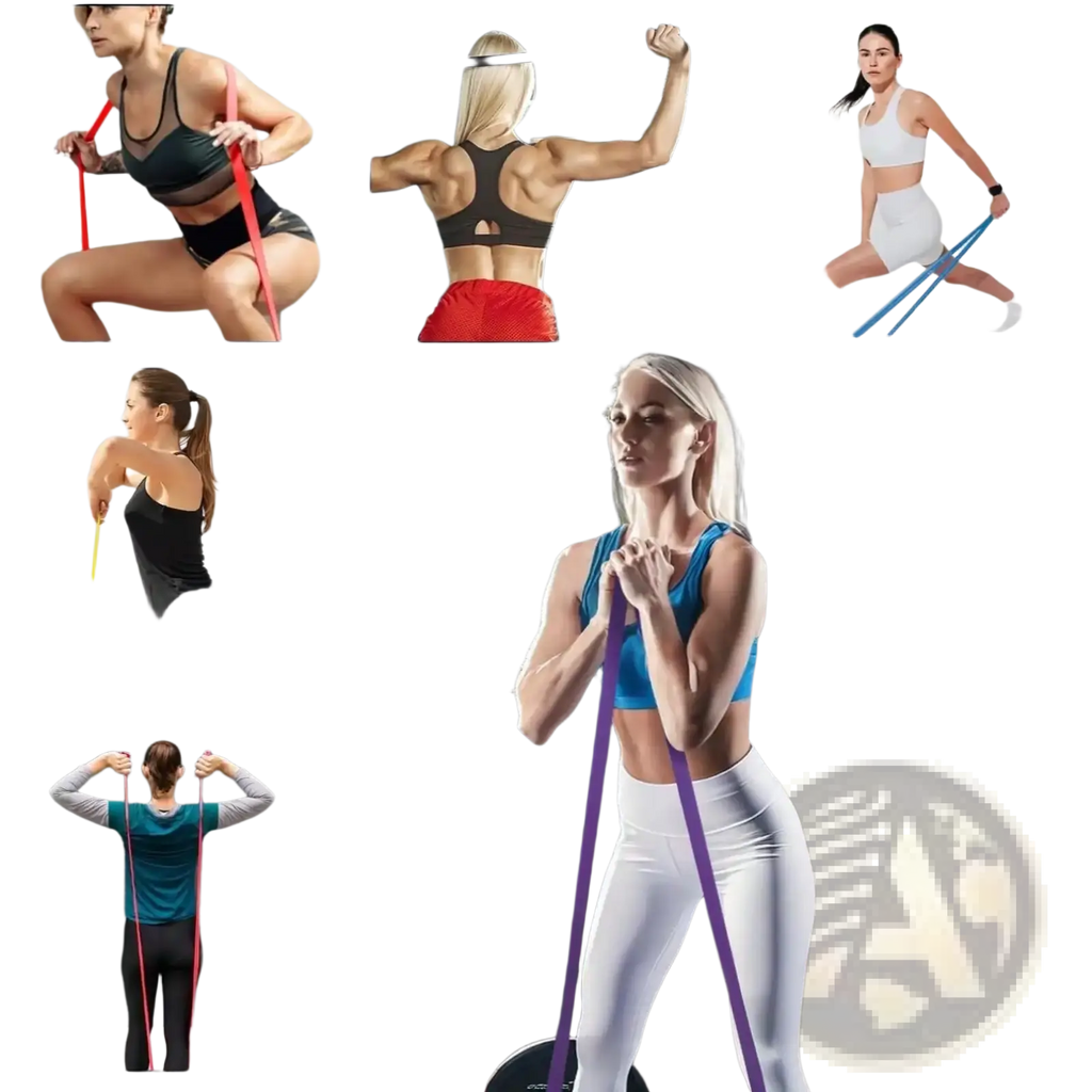 Purple resistance band with smooth elastic texture and reinforced edges for durability in resistance bands set 5-120lbs home workout