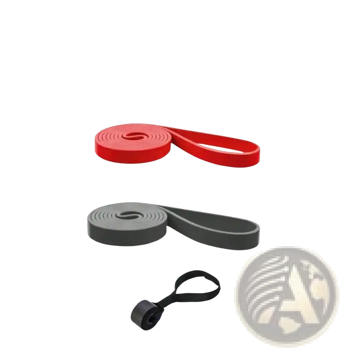 Resistance bands set 5 to 120lbs with red gray and black coiled design for home workout and strength training