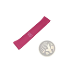 A vibrant pink 30lb resistance band with sleek rubber texture and white branding for fitness and Pilates use