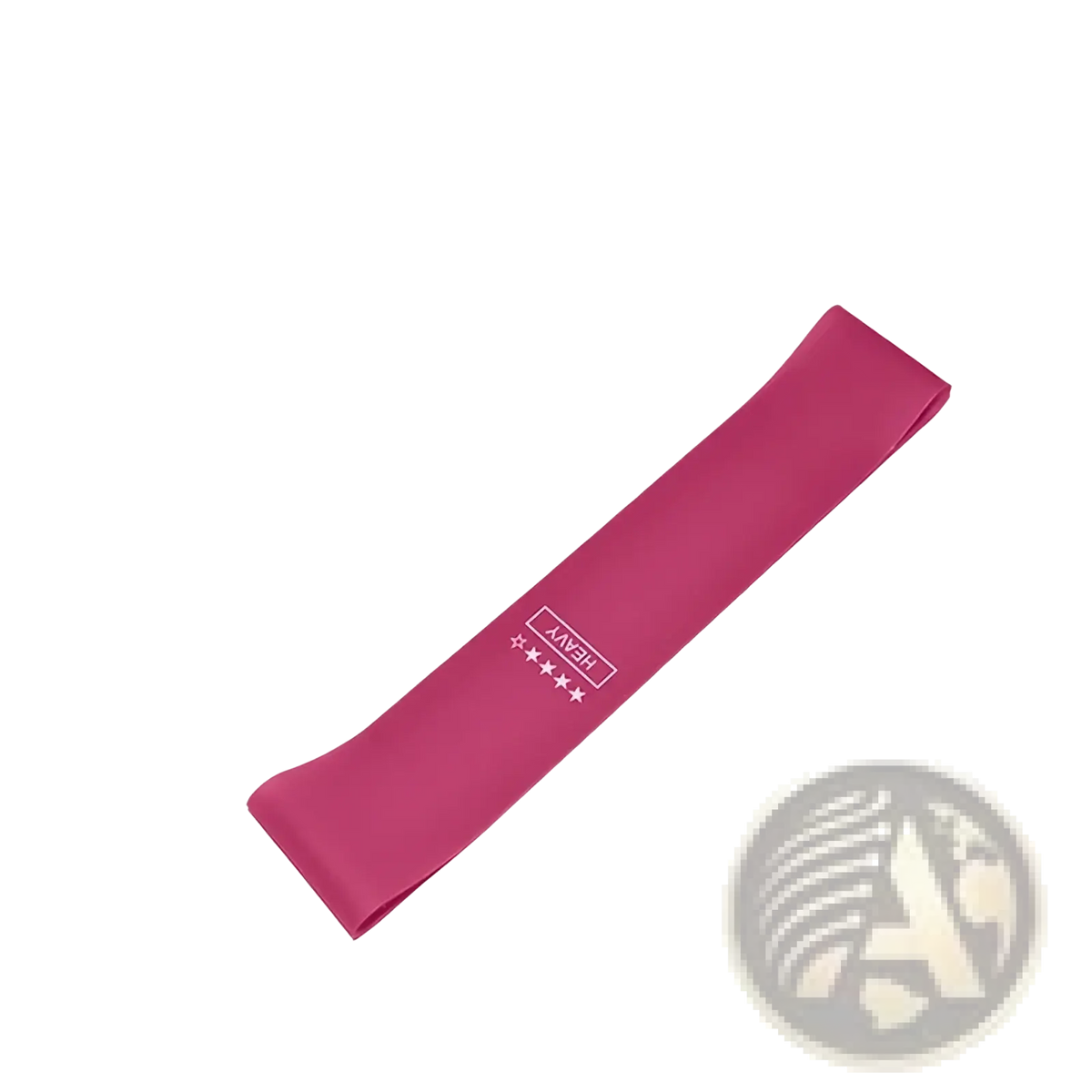 A vibrant pink 30lb resistance band with sleek rubber texture and white branding for fitness and Pilates use