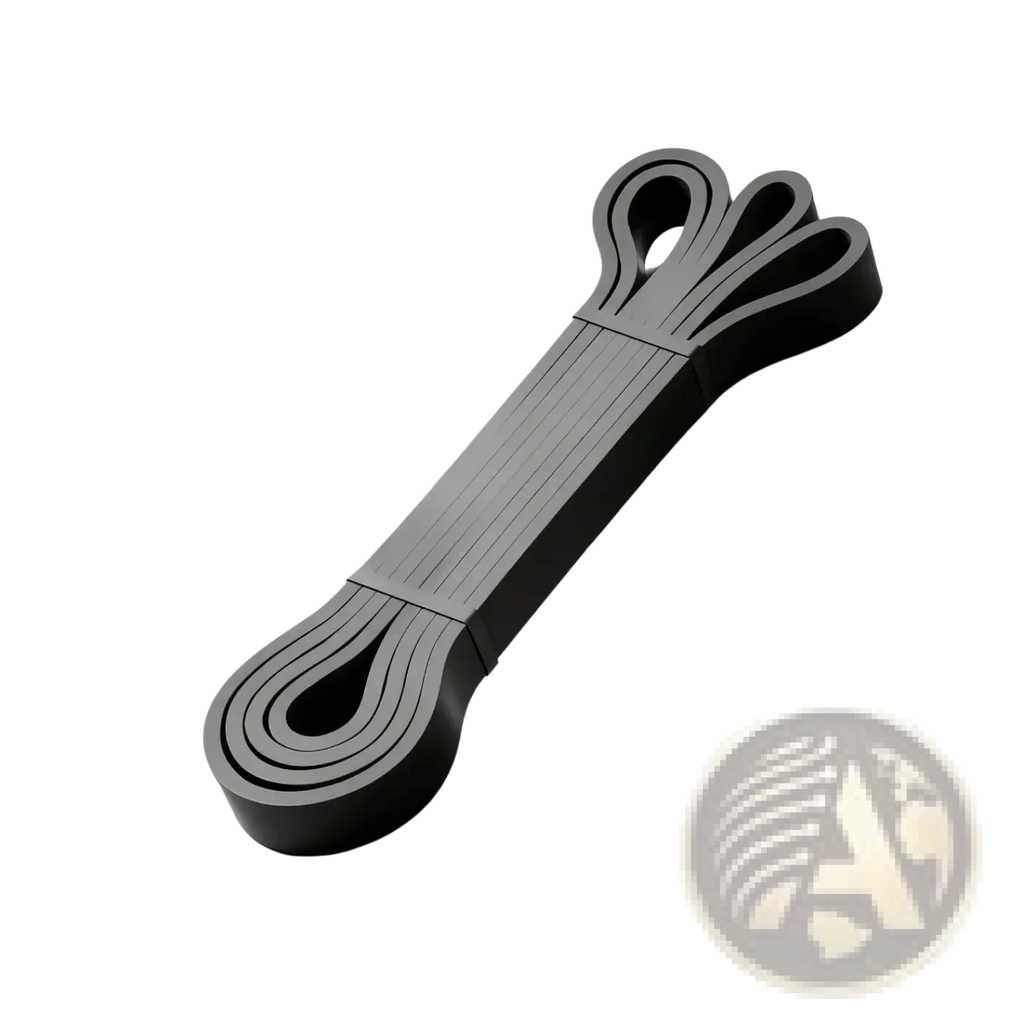 Black rubber resistance band 30-60 lbs for fitness and yoga training in resistance bands set