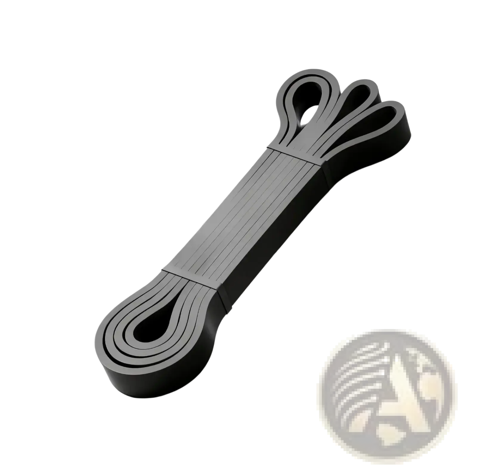 Black rubber resistance band 30-60 lbs for fitness and yoga training in resistance bands set