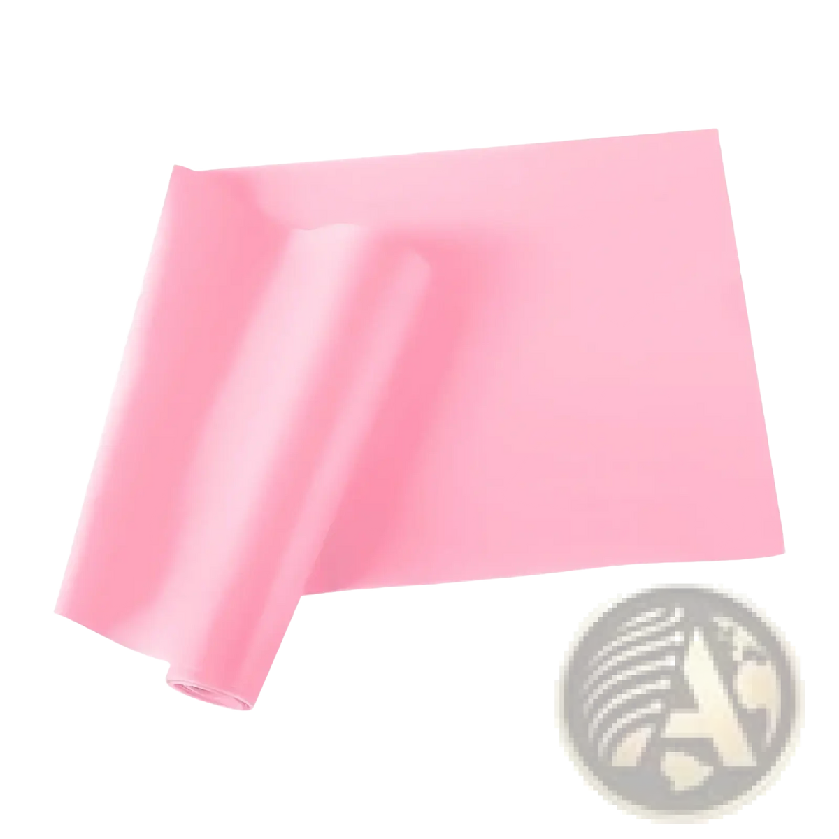 Pink rubber resistance band 150mm x 150mm for working out fitness exercise and strength training