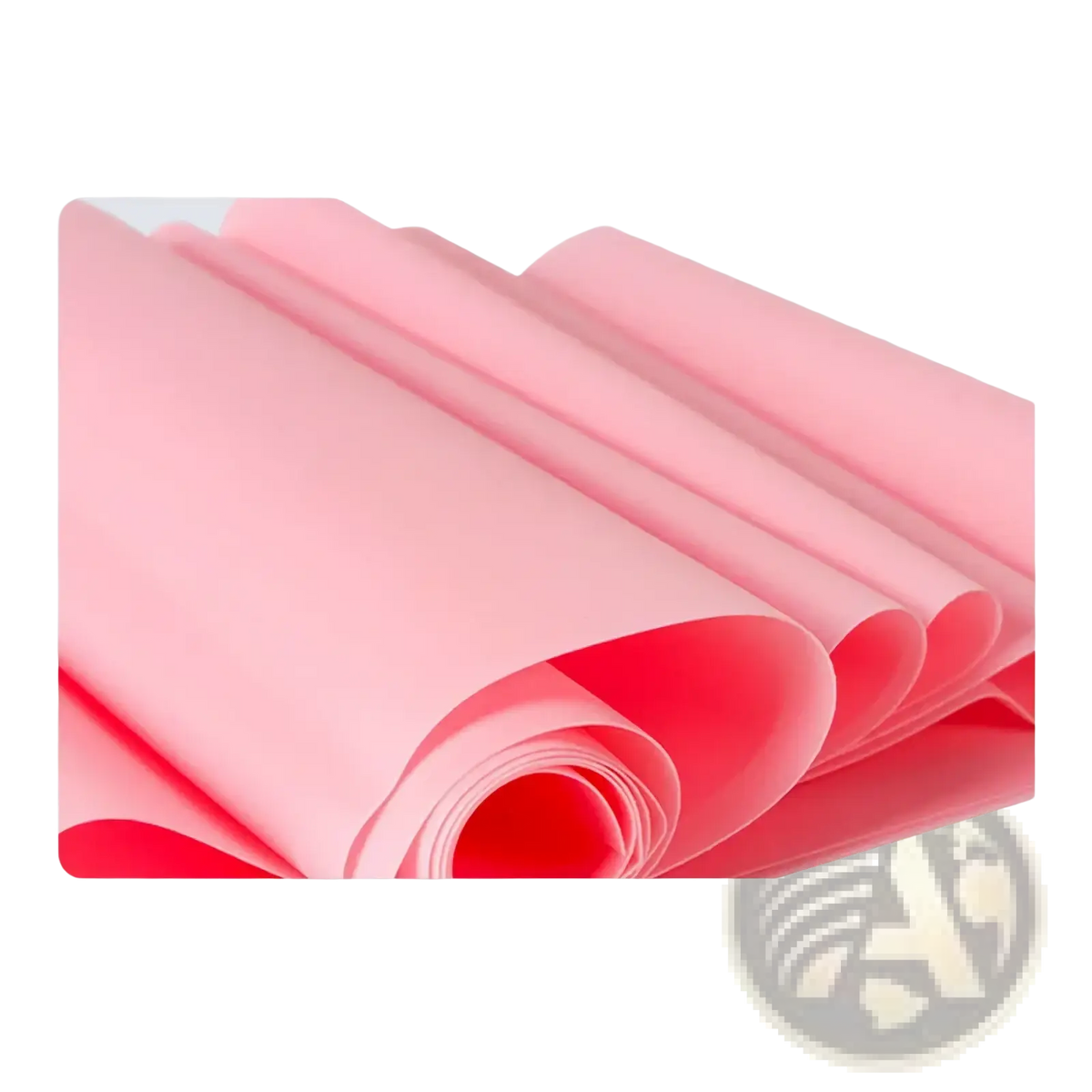 Pink silicone resistance band mat with uniform thickness and integrated molding for fitness exercise use