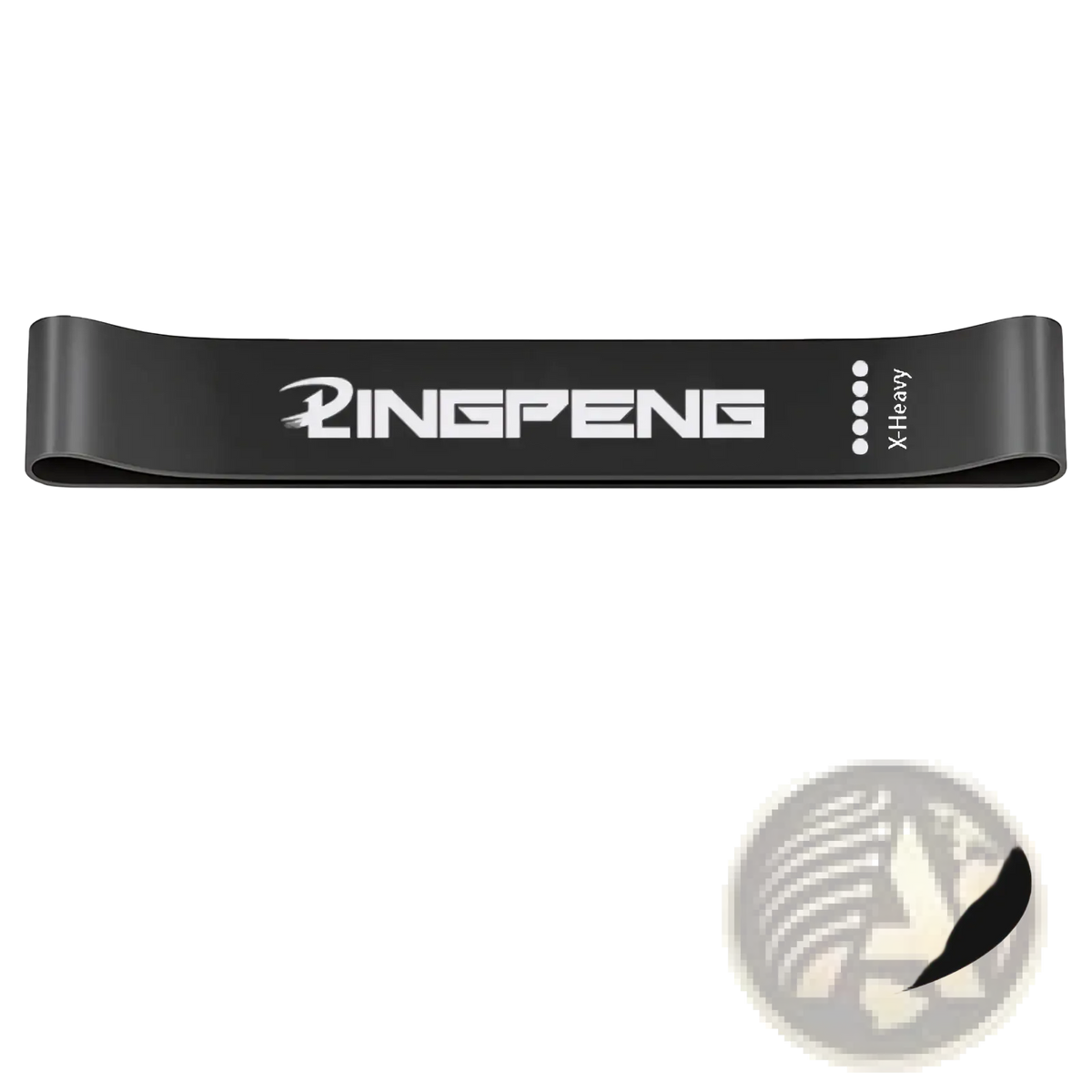 Black ringpeng xheavy resistance loop band 40 lbs 600 by 50 by 1.1 mm for exercise workout