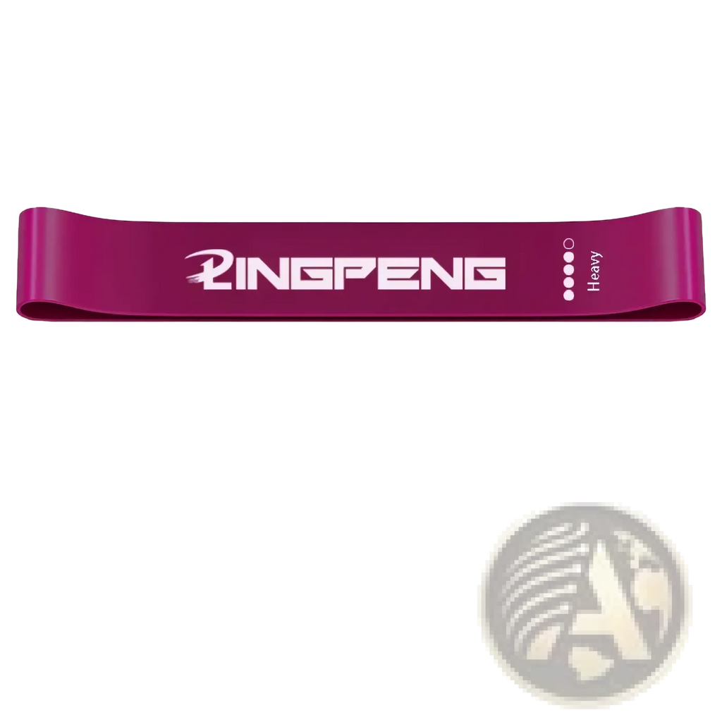 Purple ringpeng heavy-duty resistance loop band with 30 lbs tension for exercise workout in a set of five levels