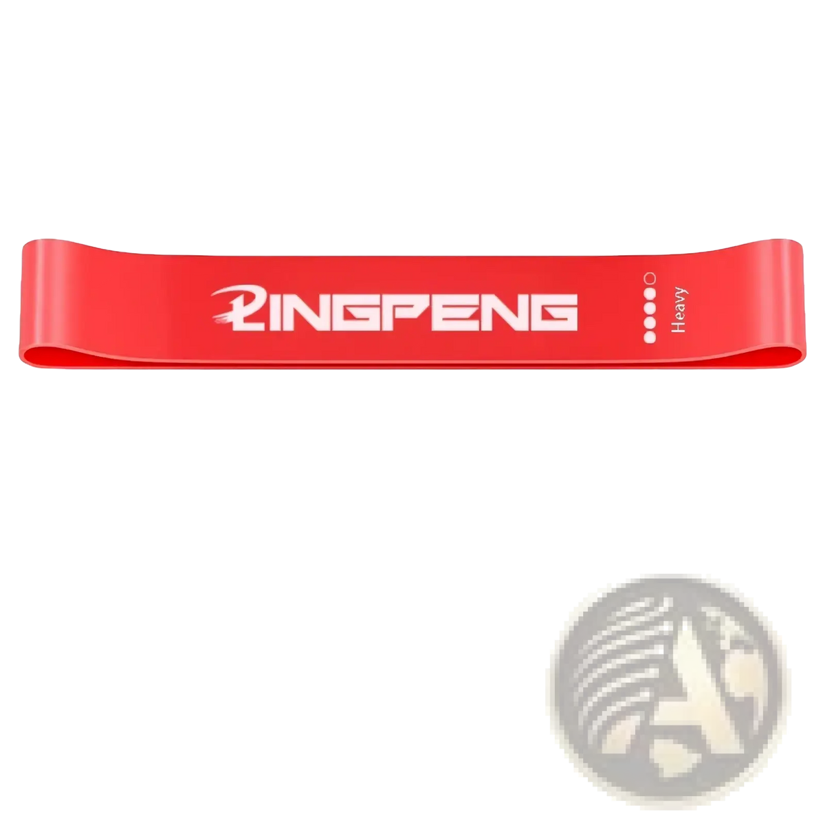 Red ringpeng heavy resistance loop band in red latex rated for 30 lbs used for exercise workout set