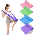 Purple resistance workout band for home fitness with a smooth, elastic texture and vibrant color