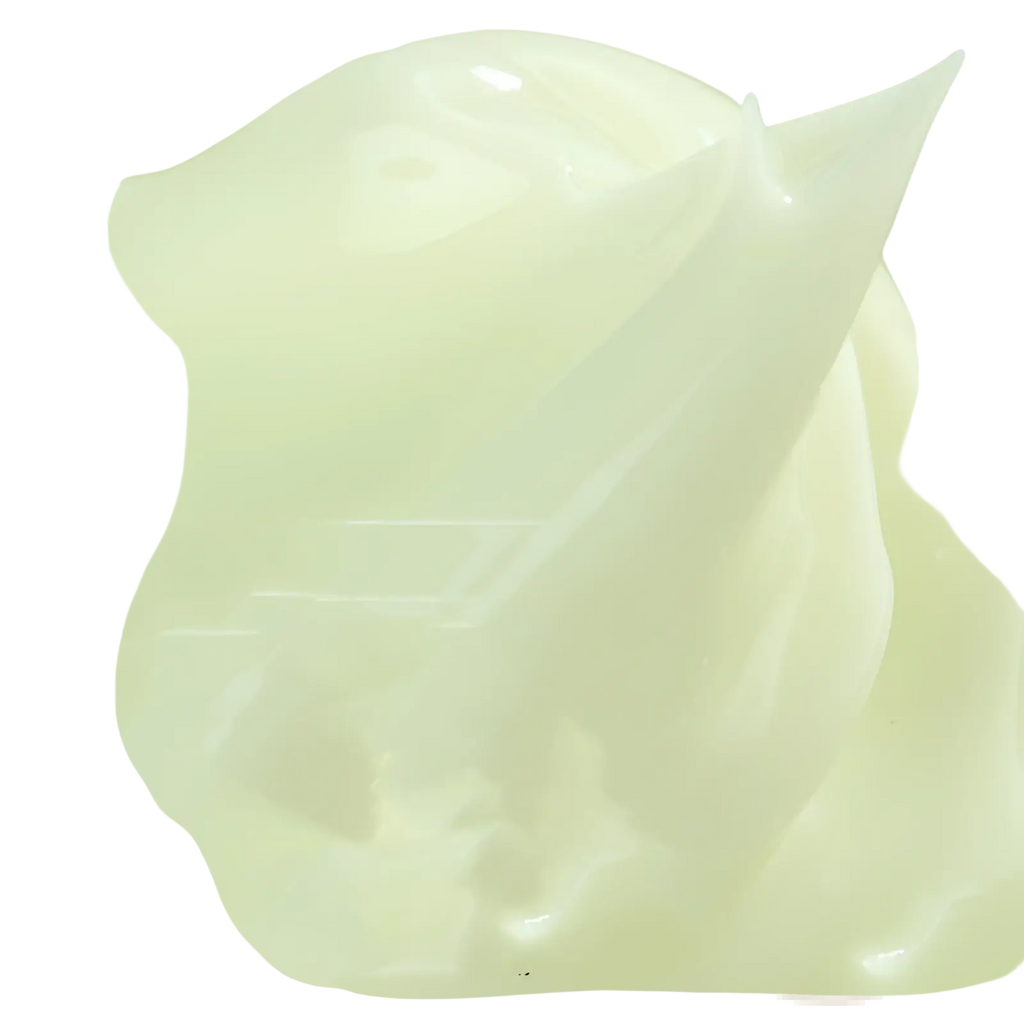 Creamy white retinol facial cream with smooth glossy texture for anti-aging and firming in 30ml container