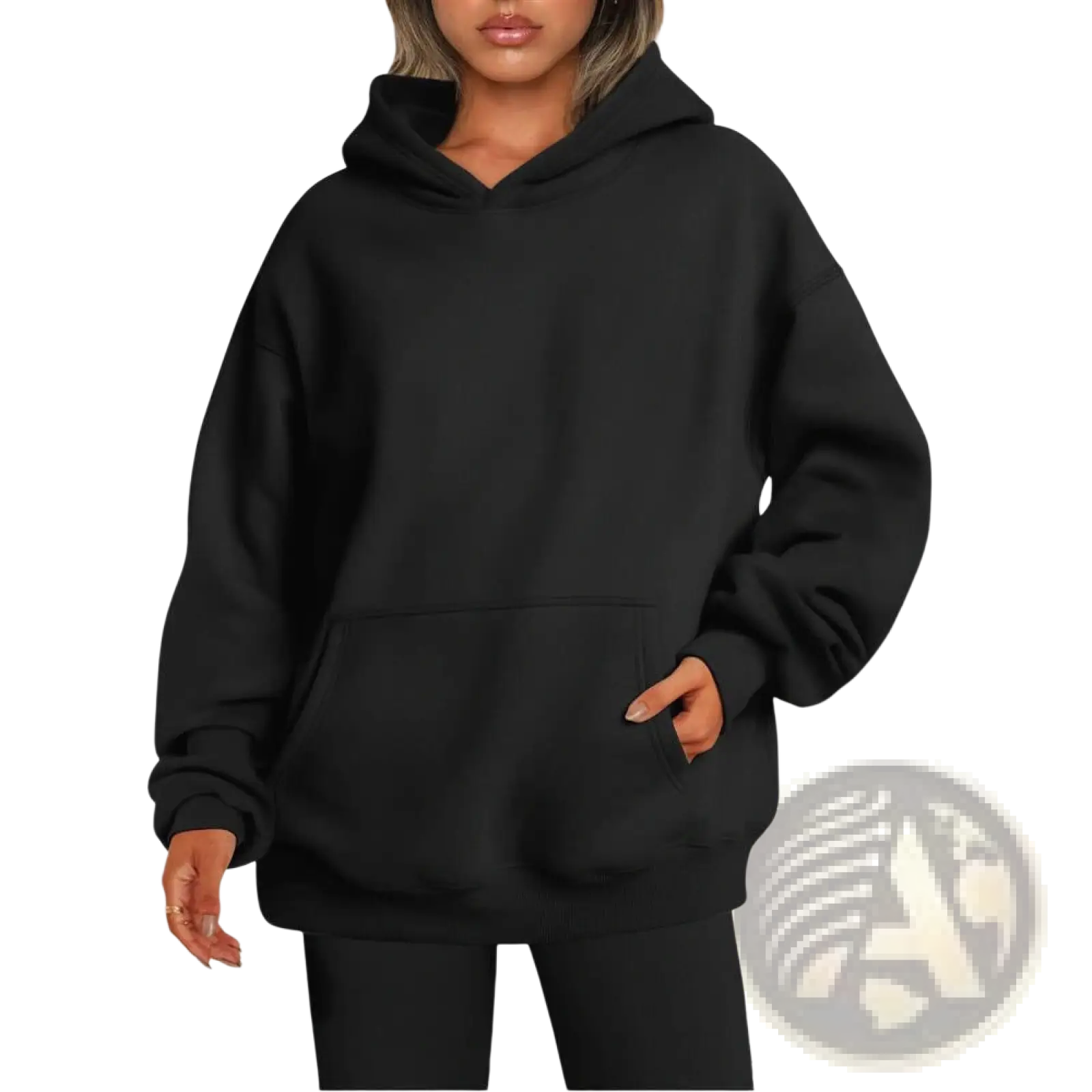 Black retro 3d tie dye oversized unisex pullover hoodie with relaxed fit and front pocket for casual wear