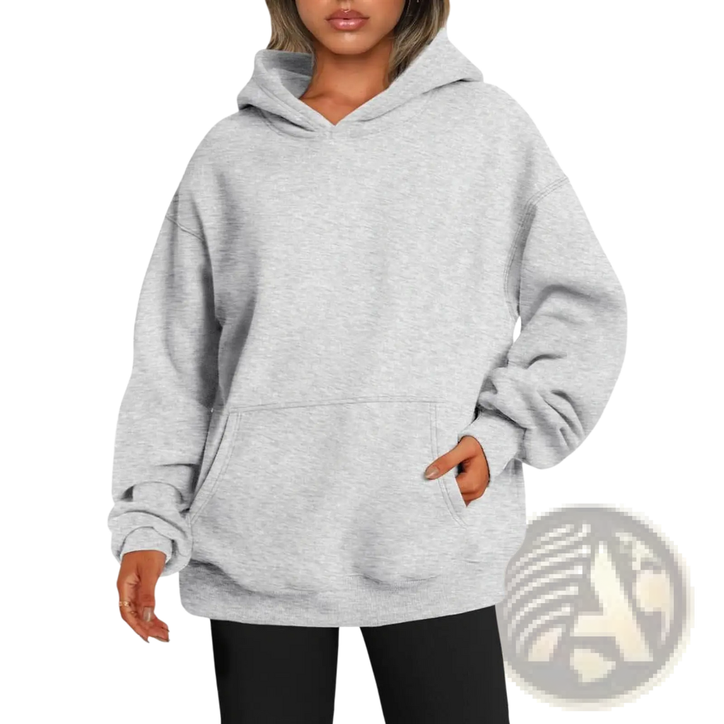 A soft heather gray retro 3d tie dye oversized unisex pullover hoodie with front pocket and drawstring hood