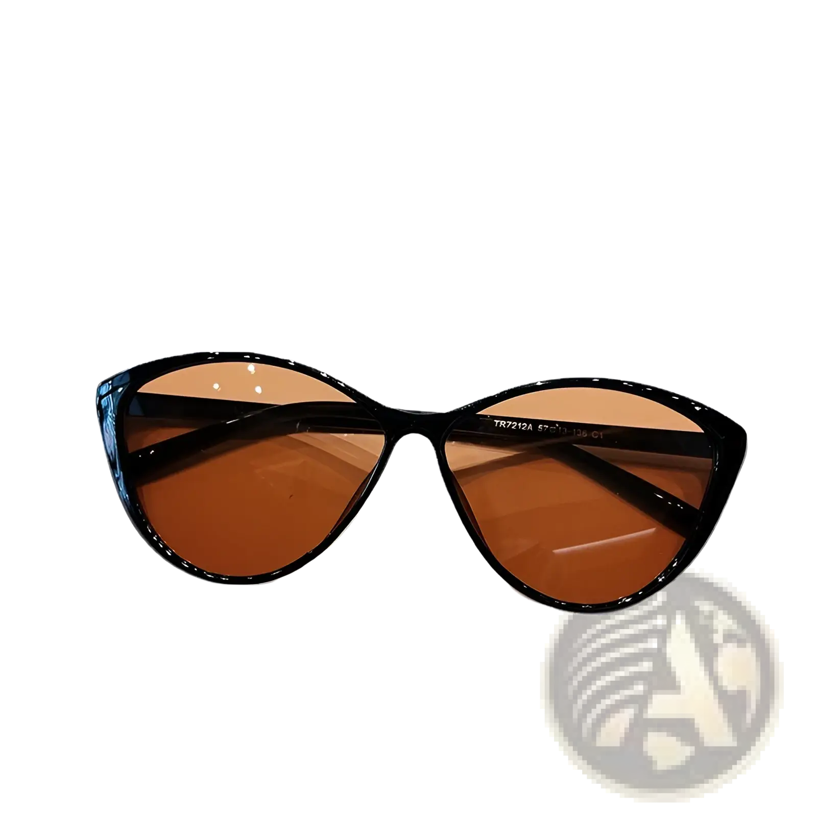 Black cat eye uv380 lightweight fashion sunglasses with amber tinted lenses for retro style and uv protection